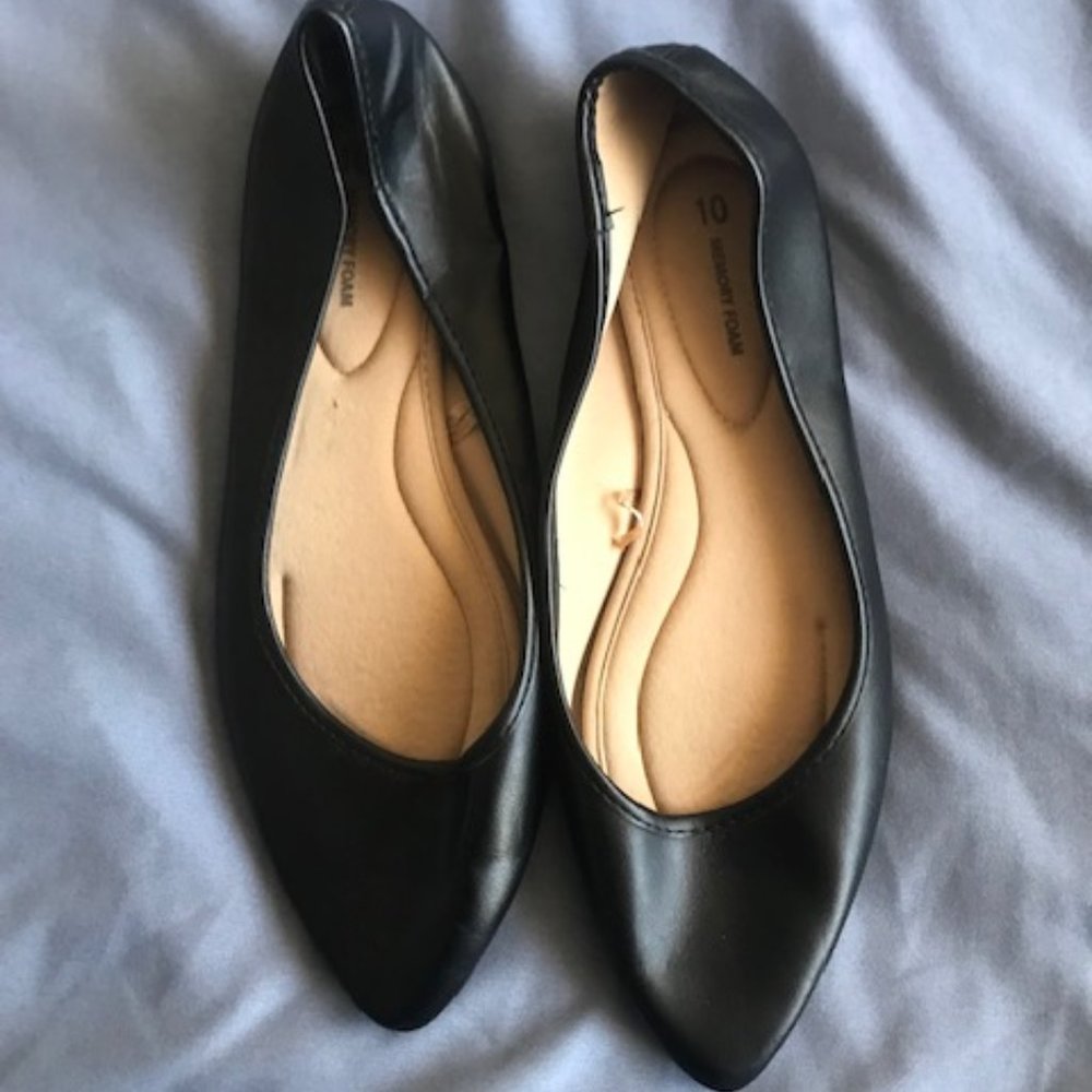 Black Ballet Flats Size 10